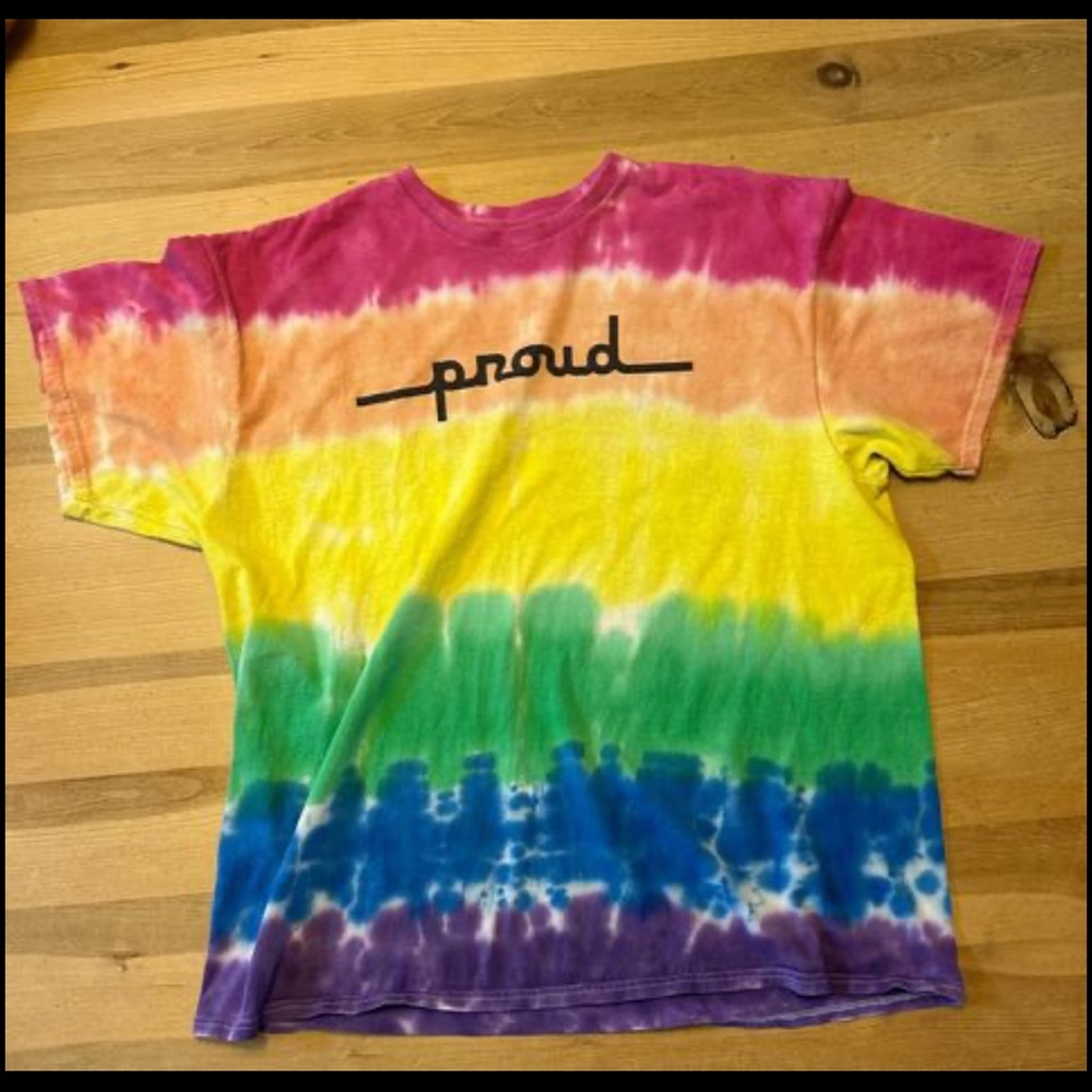 PH Unisex Proud Rainbow Tie-Dye Pride Shirt (XL)
